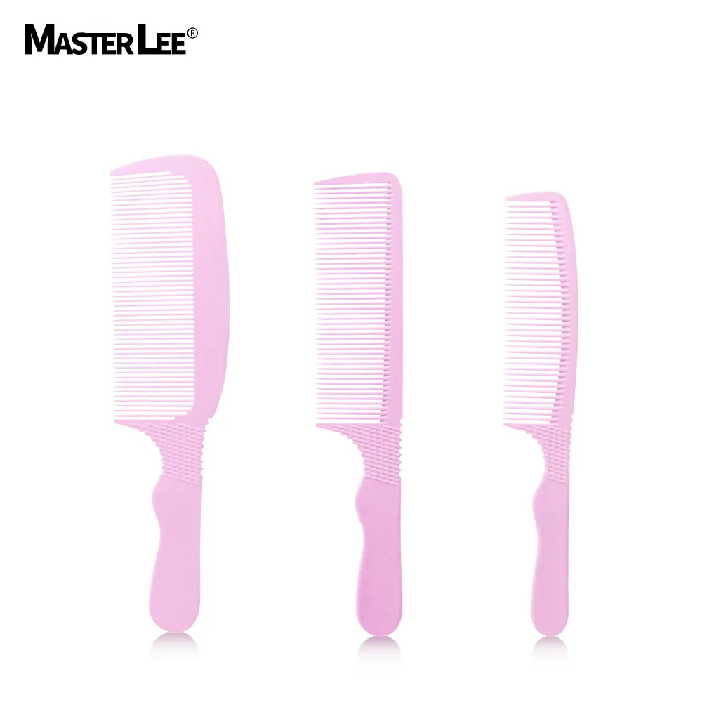 Masterlee produk baru sisir rambut plastik pijat tiga model merah muda set sisir potongan rambut