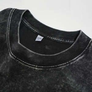 T-Shirt da Uomo con Logo Personalizzato, Lavaggio Acido 19, Stile Vintage, Spalle Cadenti, Vendita all'Ingrosso - Product Image 3