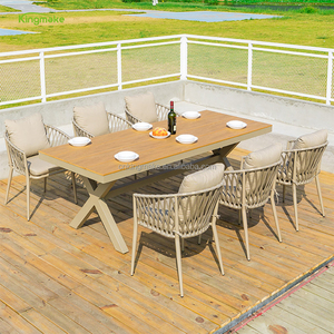 Meubles d'extérieur <span class=keywords><strong>de</strong></span> luxe <span class=keywords><strong>en</strong></span> corde <span class=keywords><strong>de</strong></span> <span class=keywords><strong>jardin</strong></span> Meubles <span class=keywords><strong>de</strong></span> patio et <span class=keywords><strong>de</strong></span> balcon <span class=keywords><strong>en</strong></span> aluminium Ensemble <span class=keywords><strong>de</strong></span> tables à manger pour 6 personnes - Product Image 4