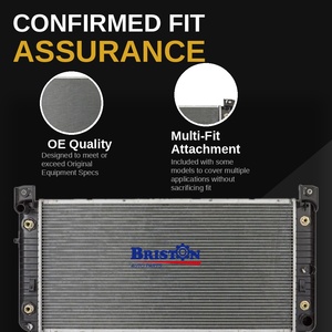 Nouveau radiateur de refroidissement moteur Briston avec cœur en aluminium et réservoir en plastique pour 2334 <span class=keywords><strong>SILVERADO</strong></span> 1500 BASE <span class=keywords><strong>V6</strong></span> 4.3L 99-12 Kits de montage facile - Product Image 5