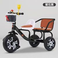Tricycle pour enfants à double pédale, conception de poussette double pour accueillir confortablement deux enfants