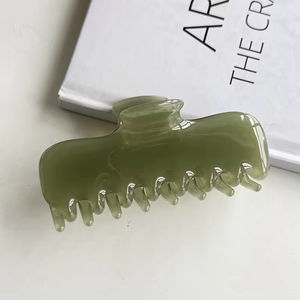 إكسسوارات شعر نسائية راقية على الطراز الكوري، مشبك شعر أسيتات بسيط، مشبك زينة للغرة من البلاستيك الشفاف - Product Image 6