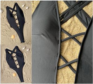 2025 <span class=keywords><strong>sexy</strong></span> một mảnh đồ bơi phụ nữ cô gái hot thong Bikini cao cắt đẩy lên đồ bơi Cutout chéo tắm phù hợp với - Product Image 4