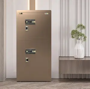 Hộ gia đình lớn chất lượng mạnh mẽ đôi cửa điện khóa tiền lưu trữ an toàn thép vân tay an toàn hộp