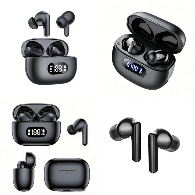 New Design Wireless Headphones Smart Touch Control HiFi Sound Ergonomic In-Ear Comfortable Fit for All Smartphones Sport Gym