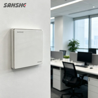 SANSHE CE UK Standart 147 86 Tip Lüks Tam Panel Üniversal Elektrik Duvar Anahtarları ve Ev, Otel, Ofis için Prizler