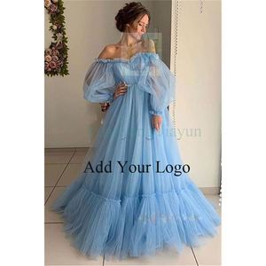 Vestido de novia de manga larga de malla de un hombro para mujer americana, vestido de columpio grande, nuevos <span class=keywords><strong>vestidos</strong></span> de invitados de <span class=keywords><strong>boda</strong></span> - Product Image 3