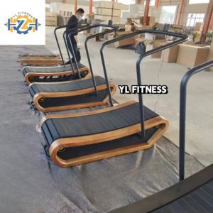 Cesur lider FITNESS YL-T006 toptan fiyat ticari spor salonu ekipmanı spor ahşap eğrisi manuel mekanik koşu bandı - Product Image 1