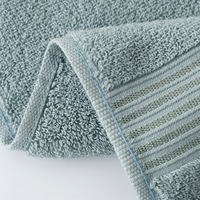 Ensemble de serviettes en coton de luxe avec bordure Dobby, vert sauge, serviettes de bain 600 GSM, texture moelleuse, qualité professionnelle pour hôtel