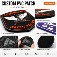 Écussons en caoutchouc PVC souple 3D personnalisés, étiquettes en silicone gaufrées imperméables avec fermeture auto-agrippante pour sacs, vêtements et chapeaux d'extérieur