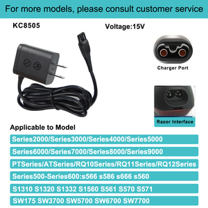 8V US <b>Plug</b> Electric Beard Trimmer Charger Universal 2-Pin Power Adapter <b>Replacement</b> Cable - Product Image 3
