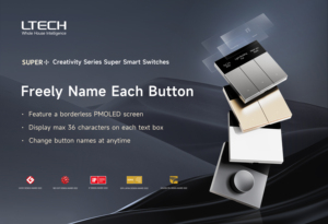 Ltech BLE 5.0 không dây 3-kênh chuyển đổi thông minh với màn hình OLED Electric Power S3 Pro Monet màu xám - Product Image 3