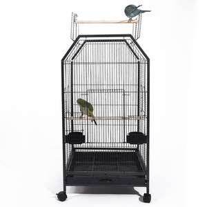 Çok fonksiyonlu kuş kafesi büyük kuş papağan kalınlaşmış Metal kolay temiz kuş üreme kafesi interaktif ışıklık üst çatı ile - Product Image 5