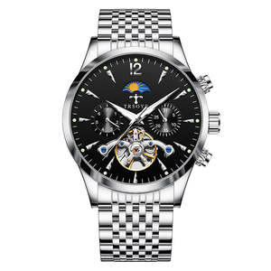 Reloj de Pulsera para Hombre, Marca de Moda, Personalizado, con Diseño de Luna, Automático, <span class=keywords><strong>Esqueleto</strong></span>, de Lujo, Resistente al Agua, Mecánico, Modelo 816 - Product Image 6