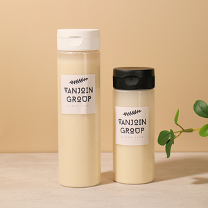 Vide 250g <span class=keywords><strong>360ml</strong></span> épaule plate PET clair bouteille à presser en plastique de qualité alimentaire ketchup miel bouteilles d'huile d'olive condiment conteneur - Product Image 3