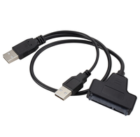 Adaptador de Cable para disco duro SATA SSD y HDD, 22 Pines, USB 2,0 a HDD de 2,5 pulgadas, 7 + 15 pines
