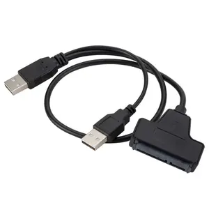Adaptateur USB 2.0 à 2.5 "pour disque dur, 22 broches, 7 + 15 broches, pour SATA SSD et disque dur, produit en usine
