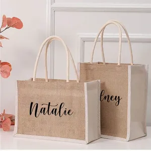 Bolsa de Yute de Alta Calidad con Estampado de Letras y Logotipo Personalizado, Ideal para Bordado, Manualidades y Arte - Product Image 3