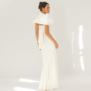 Abito Estivo da Donna alla Moda con Scollatura Avvolgente e Tinta Unita, Vestito Elegante e Aderente, Best-seller in Europa e America - Product Image 5