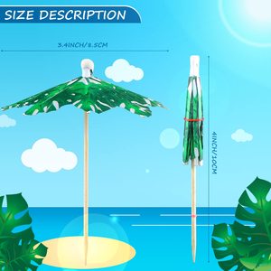 Parapluies à cocktail palmiers boisson médiators en <span class=keywords><strong>bois</strong></span> <span class=keywords><strong>parasol</strong></span> parapluies à cocktail pics à cocktail - Product Image 4