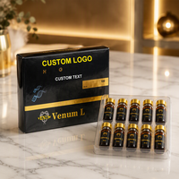 Étiquette personnalisée VS-414 pour emballage de peptides, 3 ml, 5 flacons, 10 flacons, en vinyle holographique, pour flacon injectable 3 ml et boîte GH avec plateau pour flacon