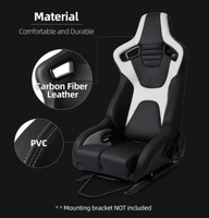 Siège de simulateur de course universel réglable JIABEIR JBR1095 en PVC noir au design élégant et personnalisé, pièces de voiture, siège de course