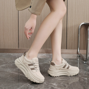 LYKU 2026 Nouvelles Chaussures Femme Tendance Printemps-Été-Automne à Semelle Épaisse Respirantes Antidérapantes EVERGREEN à Lacets Rehaussantes Sportives - Product Image 6