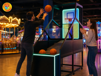 Fabricant de machines de basket-ball d'arcade, panneau LED, OEM, ODM, thème personnalisé