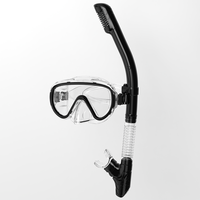 Logo personnalisé adulte plongée en apnée lunettes de natation ensemble sangle en silicone souple anti buée large vue masques de plongée tuba