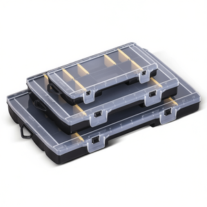 <b>Tool</b> Organizer <b>Storage</b> Case With Clear Lid And Dividers For Workshop <b>Tool</b> Cabinet Use - Product Image 2