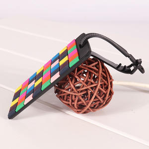 سيليكون مطاط PVC مربع قابل للتعديل ملون شعار الماس مصمم علامات علامات الأمتعة مع شعار OEM مخصص - Product Image 3