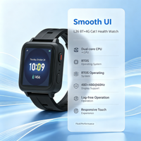 Montre connectée 4G L26 étanche IP67 avec batterie longue durée (36-144h), localisation multi-satellites, appels et alertes d'urgence pour la santé et la sécurité
