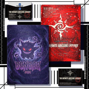 การ์ดสะสมโปเกมอนลายศิลปะการ์ตูนขายดี ขนาด A5 พร้อมอุปกรณ์เสริม ตัวละครหายาก ลายเปลวไฟแฟนตาซี ชุดการ์ดสะสมแบบกล่องสุ่ม - Product Image 2