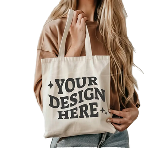 Bolsas de Mano de Algodón, Bolsa de Hombro de Lona con Logotipo Personalizado, Bolsa de Compras Reutilizable Resistente - Product Image 2