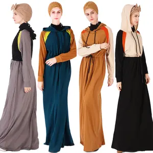 Muslim Women's Elegant Ethnic Sports Casual Robe Handmade Jersey Diamond Design with Long Sleeves Available in XL XXL Sizes