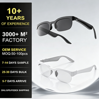Lunettes intelligentes sans fil, lunettes de soleil avec microphone intégré, haut-parleurs, assistant vocal tactile, verres pour hommes et femmes