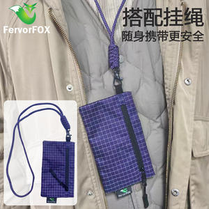 Porte-cartes étanche FervorFOX, mini portefeuille en Dyneema avec sangle détachable pour la randonnée et le camping en plein air - Product Image 1