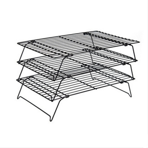 40cm x 25cm שלוש שכבות מקופל אופים מתלה לחם עוגיות מאפה ללא מקל עוגת מדף מאפיית קירור מדף - Product Image 6