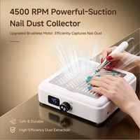 Aspirateur à poussière pour ongles sans fil 85W avec moteur sans balais et vitesse réglable 4500 tr/min pour salons de manucure