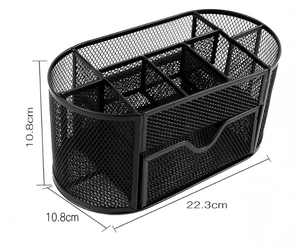 Groothandel Kantoorbenodigdheden Metalen Mesh Bureauset Met Schuiflade Tafel <span class=keywords><strong>Organizer</strong></span> Voor Werkplekken - Product Image 5