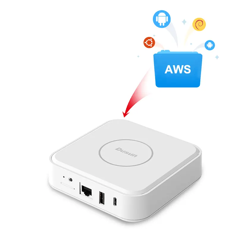 Dusun Multiple Protocol Zigbee BLE WIifi Z-wave Edge Computer Gateway with AWS IoT Core Raspberry Pi Gateway for Developers