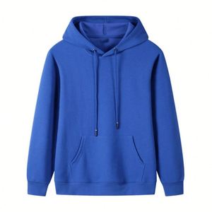 Autumn Men Premium Hoodie High Quality 100% Cotton Athletic Eco-Friendly Breathable Digital Printing Pockets Solid Color in <b>Bulk</b> - Product Image 1