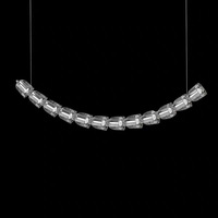 Lustre italien de luxe en fer et cristal, style collier, pour salon, villa, duplex, hall d'escalier avec LED
