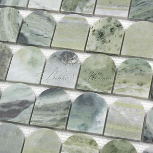 Carrelage mural en mosaïque de marbre de style arcade décor à la maison caractéristique chic couvrant la façade de dosseret moderne transformer la conception minimaliste - Product Image 6