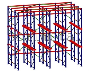 קר חנות אחסון מורט מזרן מדף מחסן מדף פלדת 3-12 משטחים 2-7 רמות Ce - Product Image 2