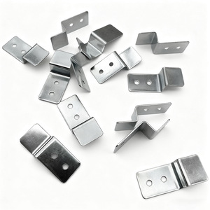 <b>Silver</b> Z-Shaped Metal Corner <b>Bracket</b> Double Hole Large Connector For Photo Frame Furniture Support Fixing Accessories - Product Image 2