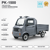 Mini camion électrique PK-1500 72V 1500W, certificat EEC, autonomie de 80 km, capacité de charge utile de 639 kg, batterie au plomb-acide 58AH, vitesse maximale de 40 km/h