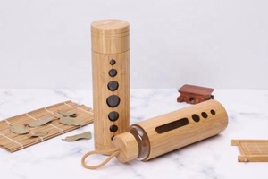 Bán buôn thân thiện với môi kính cầm tay Chai Nước Uống tre tự nhiên nắp có thể nhìn thấy nhiệt bảo quản cách điện tự nhiên - Product Image 4