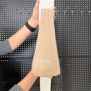 2025 Double Drawn Invisible <span class=keywords><strong>Russe</strong></span> Extensions De Cheveux Genius Trame Aucun Retour Cheveux Remy Genius Trame Extensions De Cheveux Peut Être Coupé - Product Image 6