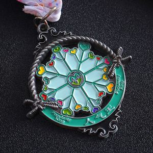 Médailles personnalisées en alliage de zinc avec logo émaillé, médailles sportives, médailles de course personnalisées en 3D avec motif d'arbre de Noël - Product Image 5